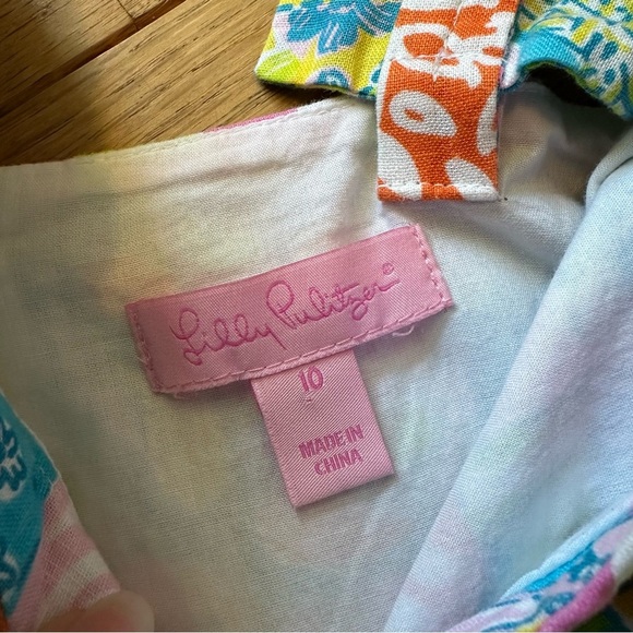 Lilly Pulitzer Vintage Patchwork Print Maxi Dress Sleeveless Womens 10 - Picture 7 of 8